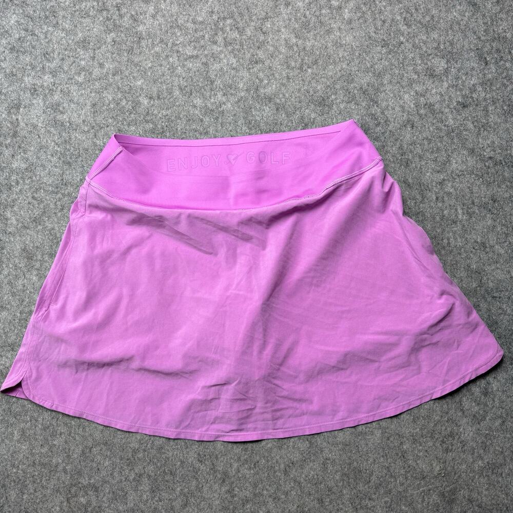 PUMA Skort Womens Large Pink Golf Stretch Pull On Pockets Lined Shorts Athletic